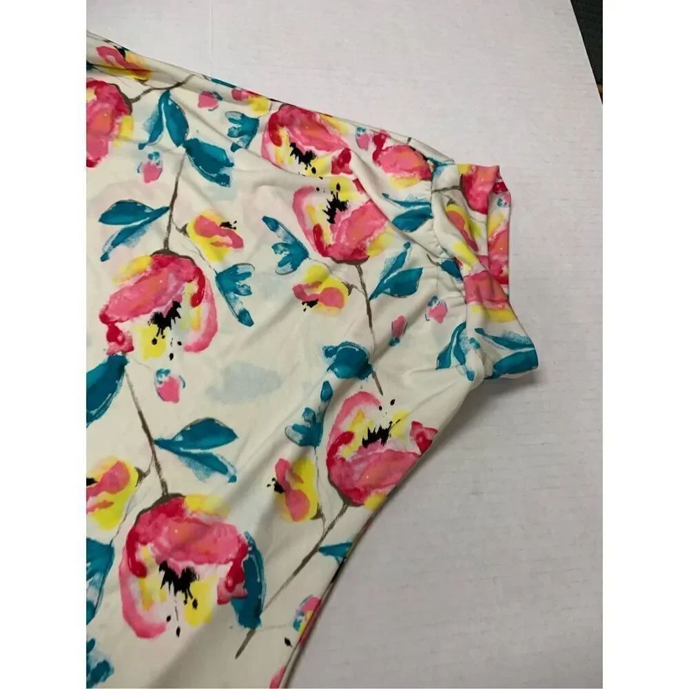 Floral Patterned Slouchy Blouse - Picture 4 of 7